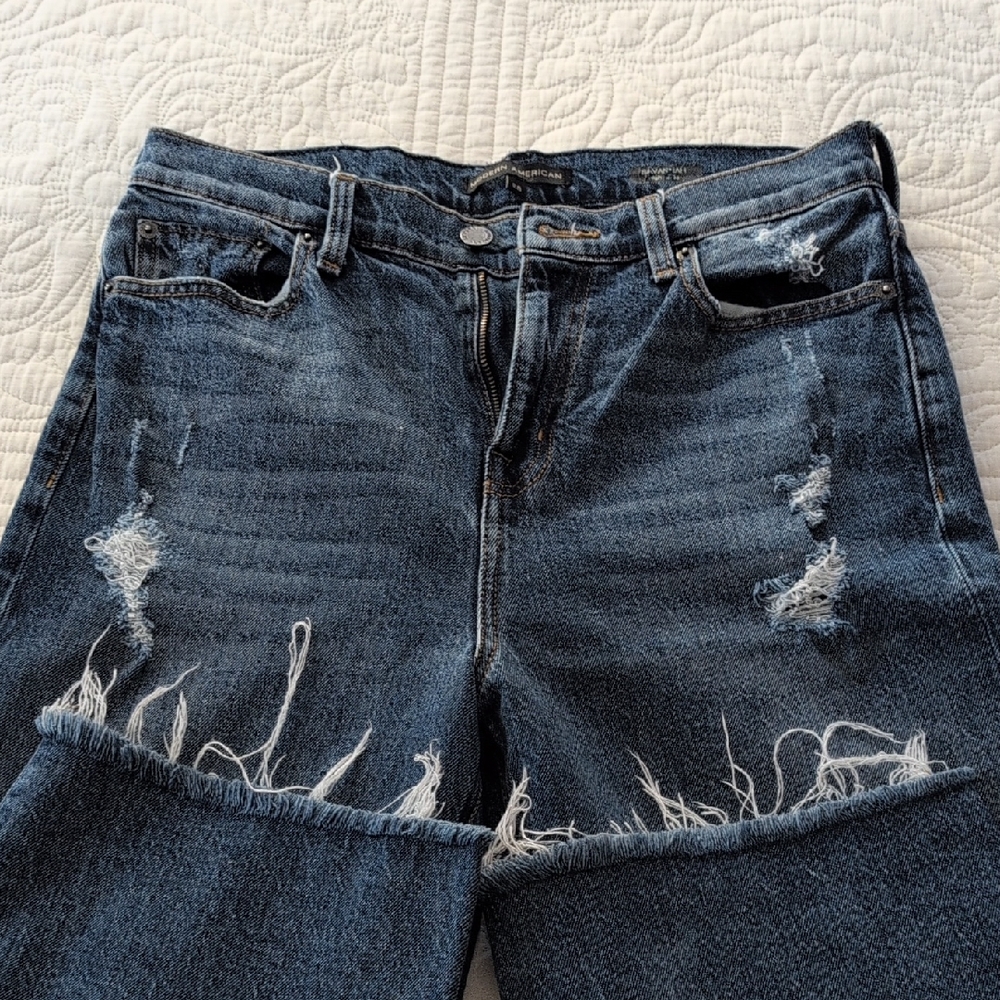 Ripped Indigo Boyfriend Jeans